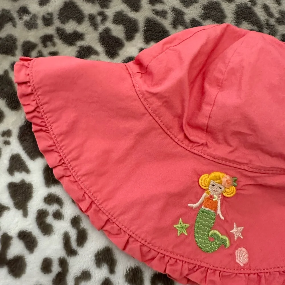 Gymboree Mermaid Ruffle Sun Hat in Pink Size 12-24 months